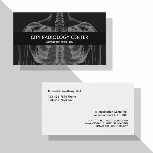 Cartes de visite pour laboratoire de radiologie