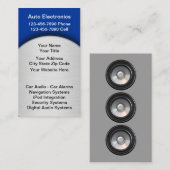 Cartes de visite pour l'audio automobile (Devant / Derrière)