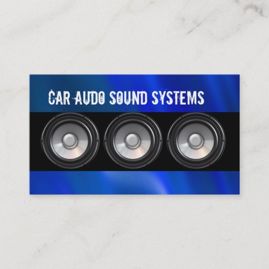 Cartes de visite pour l'audio automobile (Devant)
