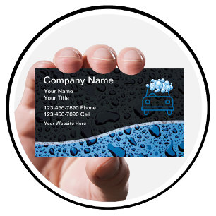 Cartes de visite pour lavage de voiture de detaili