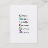 Cartes de visite pour le carte de visite (Dos)