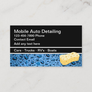 Cartes de visite pour le detailing automobile mobi