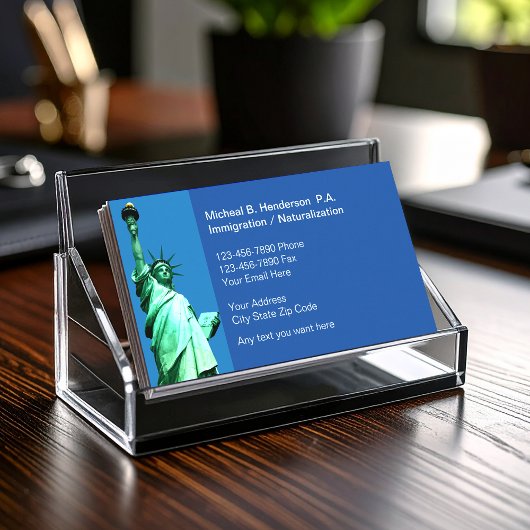 Cartes de visite pour le droit de l'immigration