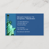 Cartes de visite pour le droit de l'immigration (Devant)