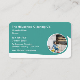 Cartes de visite pour le nettoyage de maison style