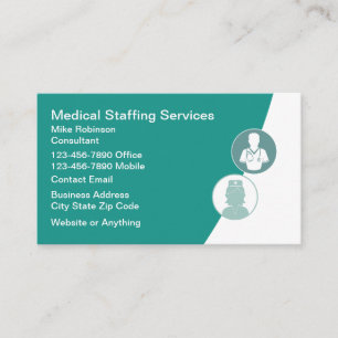 Cartes de visite pour le personnel médical et les