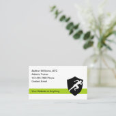 Cartes de visite pour le thème athlétique (Debout devant)