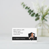 Cartes de visite pour le thème athlétique (Debout devant)
