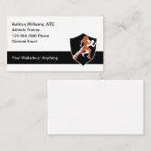 Cartes de visite pour le thème athlétique (Devant / Derrière)