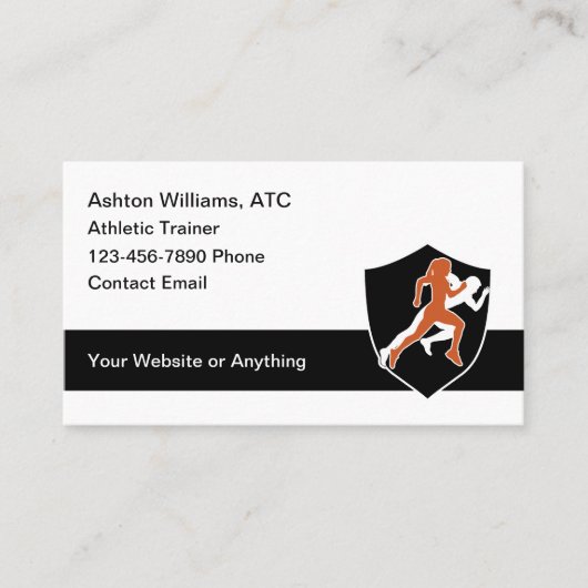 Cartes de visite pour le thème athlétique (Devant)