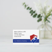 Cartes de visite pour le thème athlétique (Debout devant)