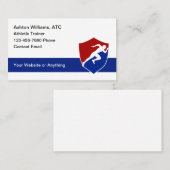 Cartes de visite pour le thème athlétique (Devant / Derrière)