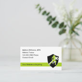Cartes de visite pour le thème athlétique (Debout devant)