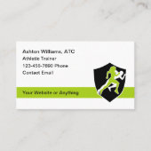 Cartes de visite pour le thème athlétique (Devant)