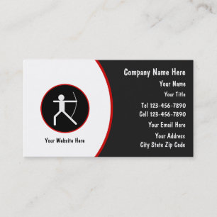 Cartes de visite pour le tir à l'arc