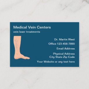 Cartes de visite pour le traitement médical des ve
