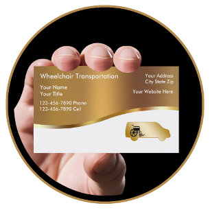 Cartes de visite pour le transport en fauteuil rou