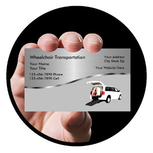 Cartes de visite pour le transport en fauteuil rou