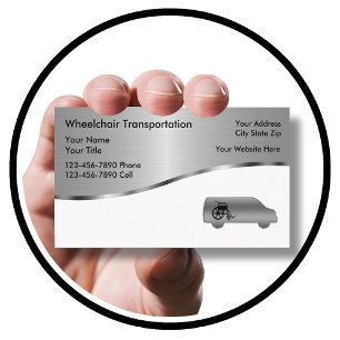 Cartes de visite pour le transport en fauteuil rou