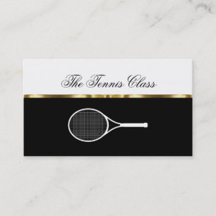 Cartes de visite pour leçons de tennis de luxe