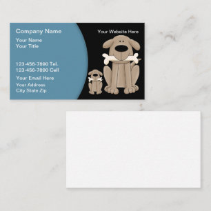 Cartes de visite pour l'entraînement de chiens
