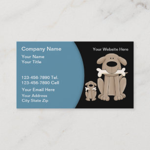 Cartes de visite pour l'entraînement de chiens