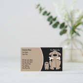 Cartes de visite pour l'entraînement de chiens (Debout devant)