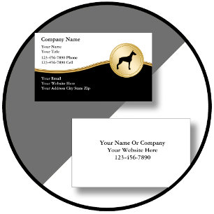 Cartes de visite pour l'entraînement de chiens