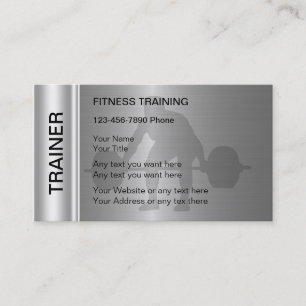 Cartes de visite pour l'entraînement physique