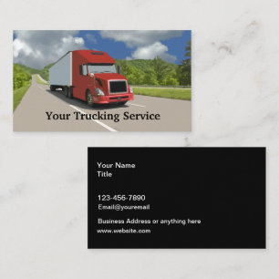 Cartes de visite pour l'entreprise de camionnage e