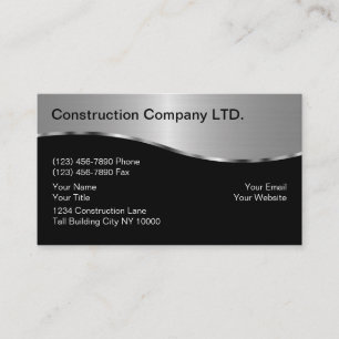 Cartes de visite pour l'entreprise de construction
