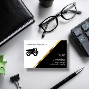 Cartes de visite pour l'entreprise de construction