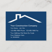 Cartes de visite pour l'entreprise de construction (Devant)