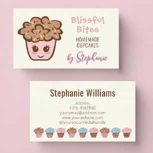 Cartes de visite pour l'entreprise de cupcakes mai