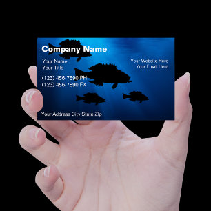 Cartes de visite pour l'entreprise de pêche sous-m