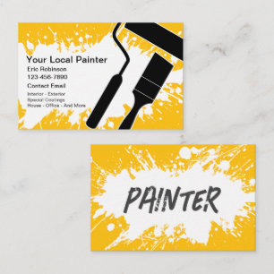 Cartes de visite pour l'entreprise de peinture de
