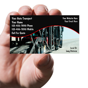 Cartes de visite pour l'entreprise de transport de