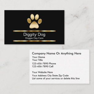Cartes de visite pour l'entreprise Diggity Dog