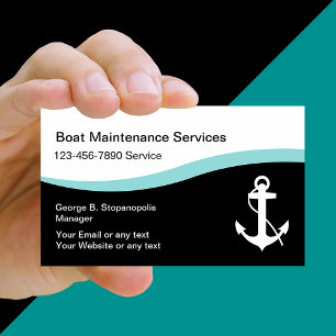 Cartes de visite pour l'entretien de bateaux