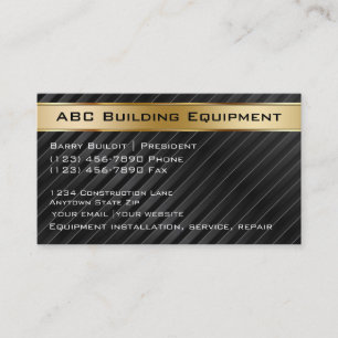 Cartes de visite pour l'équipement de bâtiment
