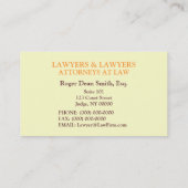 cartes de visite Pour Les Avocats Du Bureau Du Dro (Dos)