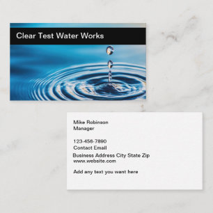 Cartes de visite pour les entreprises de test et d