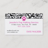 cartes de visite Pour Les Marcheurs De Chiens | Ch (Dos)