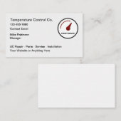 Cartes de visite pour les services de climatisatio (Devant / Derrière)