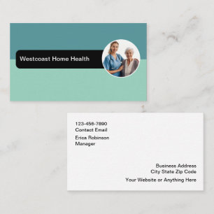 Cartes de visite pour les soins infirmiers à domic