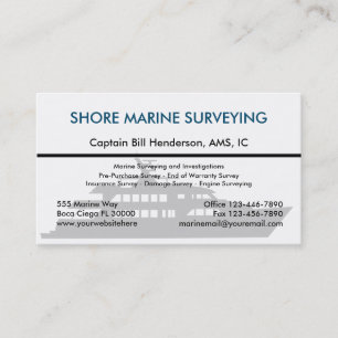 Cartes de visite pour levé marin