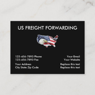 Cartes de visite pour l'expédition de fret