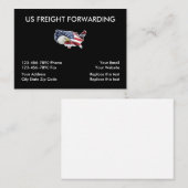 Cartes de visite pour l'expédition de fret (Devant / Derrière)