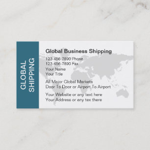 Cartes de visite pour l'expédition d'entreprise