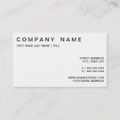 Cartes de visite pour l'huile et l'industrie du (Dos)